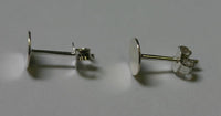 10 Sterling Silver Solid 925 Flat Pad Post Stud Earrings with Friction nuts choice of 4mm 6mm 8mm 10mm