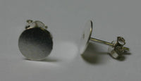 10 Sterling Silver Solid 925 Flat Pad Post Stud Earrings with Friction nuts choice of 4mm 6mm 8mm 10mm