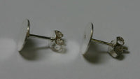 10 Sterling Silver Solid 925 Flat Pad Post Stud Earrings with Friction nuts choice of 4mm 6mm 8mm 10mm