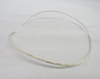 Solid 925 Sterling Silver Choker Collar Wire Necklace 3mm Diamond Dots Style