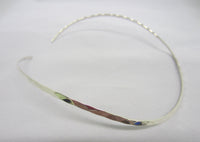 3mm Oval Shape Hammered Style Solid 925 Sterling Silver Choker Collar Wire Necklace