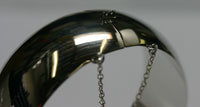 25mm Sterling Silver Handmade High Polished Bangle Bracelet 8"