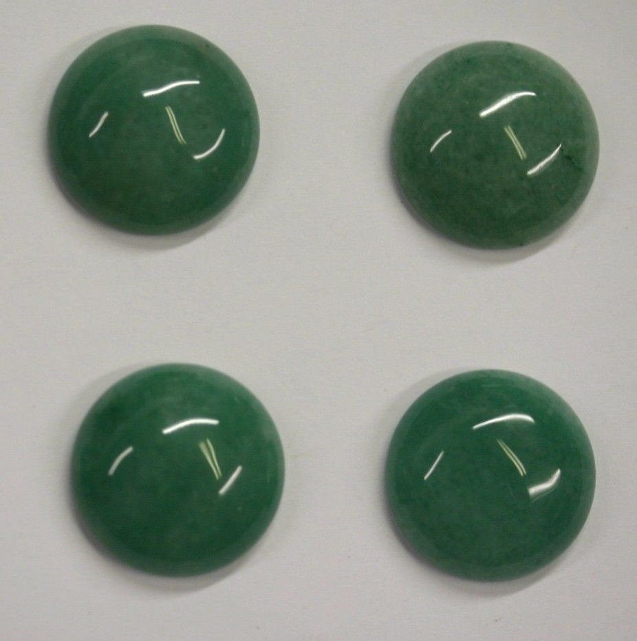 4pcs Natural Green Aventurine Round Cabochon High Quality 12mm 14mm 18mm Free Ship US SELLER