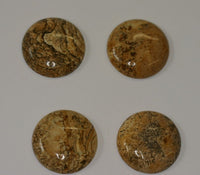 2pcs Natural Picture Jasper Round Cabochon High Quality 20mm 30mm Gemstones FREE SHIPPING