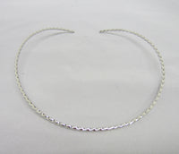 Solid 925 Sterling Silver Round Shape Twisted Rope Style Choker Collar Wire Necklace Heavy
