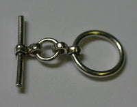 12mm Solid 925 Sterling Silver Ring Bar Toggle Clasp small Necklace Bracelet Jewelry Clasp