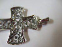 45mm Solid Sterling Silver Handmade Celtic Cross Pendant US SELLER Free Shipping