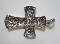 45mm Solid Sterling Silver Handmade Celtic Cross Pendant US SELLER Free Shipping