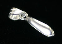 2 Sterling Silver Solid 925 Long Ice Pick Pinch Bail for Gemstones 24mmx4mm
