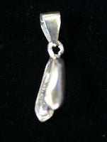 2 Sterling Silver Solid 925 Long Ice Pick Pinch Bail for Gemstones 24mmx4mm