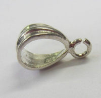2pcs Large Sterling Silver Solid .925 Bail with Open Ring 16mm x 8.5mm