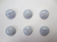 4pcs Blue Lace Agate Round Calibrated Cabochon 6mm 7mm 8mm 10mm Gemstones US SELLER