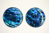 Blue Paua Shell Round Cabochon Calibrated 15mm 16mm 18mm 20 25mm 30mm 38mm Gemstones US SELLER