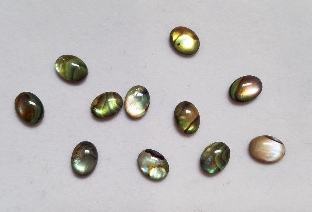10 Paua Shell Abalone Oval Cabochon High Quality 4x6 5x7 6x8 7x9 8x10 10x12 10x14mm Gemstones US SELLER