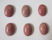 10pcs Rhodonite Calibrated Oval Cabochon  4x6mm 5x7mm 6x8mm 8x10mm Gemstones
