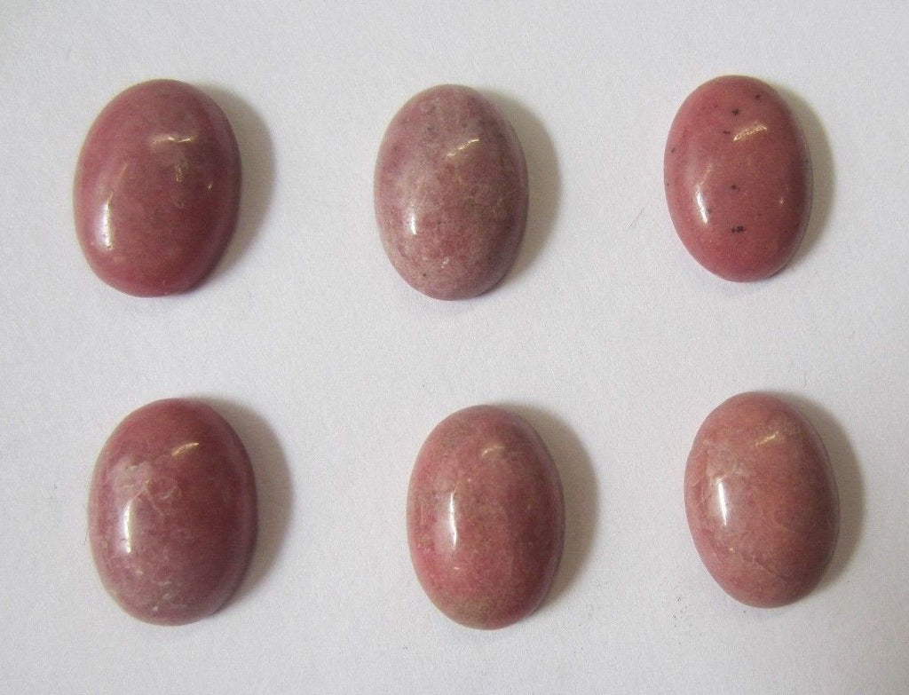 6pcs Rhodonite Calibrated Oval Cabochon 10x12mm 10x14mm 12x16mm 13x18mm 15x20mm Gemstones US SELLER
