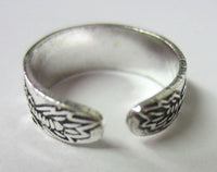 Solid925 Sterling Silver Adjustable Toe Ring Chinese Dragon Oxidized Jewelry