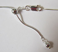 1mm Solid 925 Sterling Silver Adjustable 8-Sided Snake Necklace Chain up to 22" Jewelry