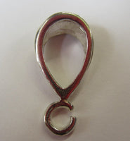1pc Extra Large Heavy Sterling Silver Solid Bail with Open Ring 25mm x 12.8mm