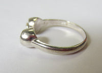 3mm CZ in Solid 925 Sterling Silver Adjustable Toe Ring Jewelry