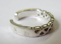Sterling Silver Adjustable Toe Ring Celtic Design Solid 925 Thick and Heavy Jewelry