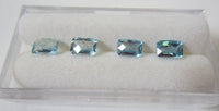 5pcs 4x6mm 6x4mm Natural Sky Blue Topaz Rectangle Faceted Gemstones Gems FREE Gem Jar Jewelry