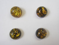 2pcs 7mm Natural Green Amber Round Cabochon High Quality Gemstones Jewelry