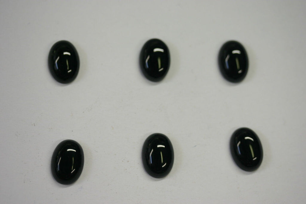 10pcs 12x16mm 16x12mm Black Onyx Calibrated Oval Cabochon Cab Gems Gemstones US SELLER
