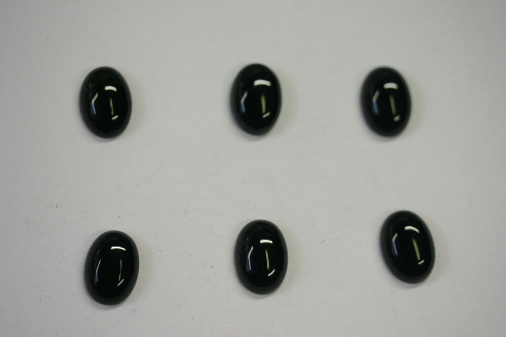 10pcs 13x18mm 18x13mm Black Onyx Calibrated Oval Cabochon Cab Gems Gemstones US SELLER