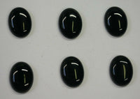 10pcs 12x16mm 16x12mm Black Onyx Calibrated Oval Cabochon Cab Gems Gemstones US SELLER