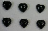 4pcs 10mm Black Onyx Calibrated Heart Cabochon Cab Gems Gemstones US SELLER