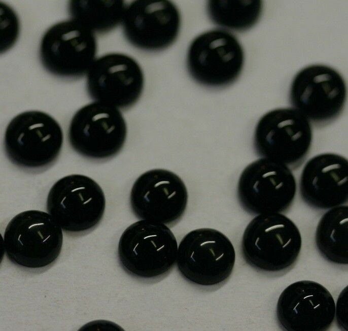 10pcs 6mm Black Onyx Calibrated Round Cabochon Cab Gems Gemstones US SELLER
