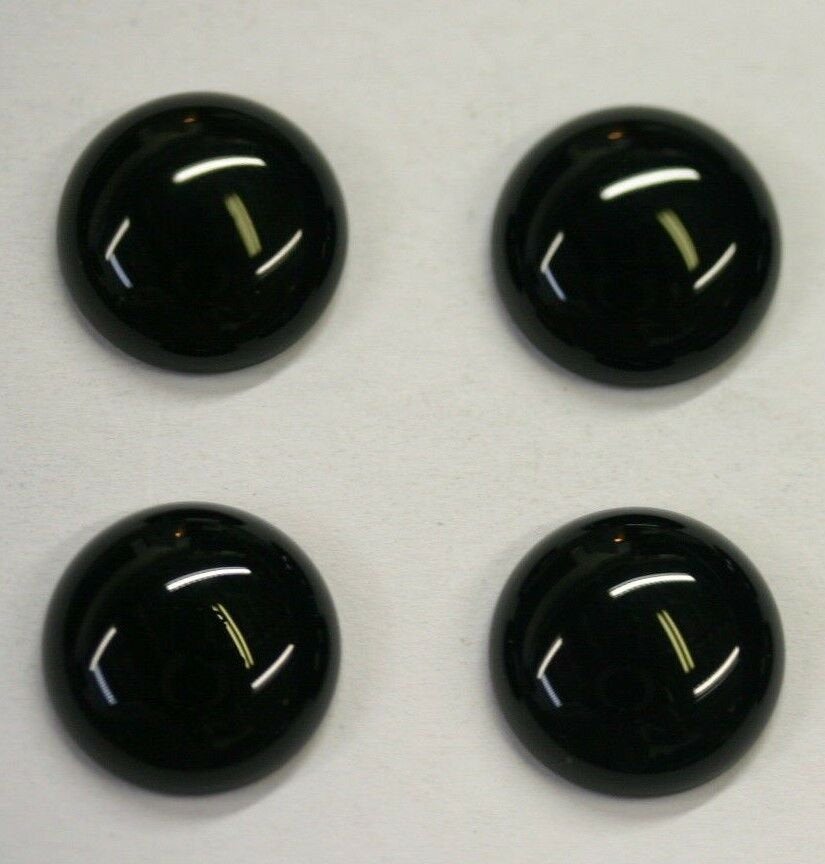4pcs 15mm Black Onyx Calibrated Round Cabochon Cab Gems Gemstones US SELLER