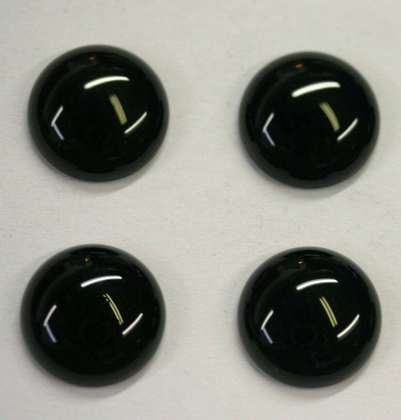 4pcs 14mm Black Onyx Calibrated Round Cabochon Cab Gems Gemstones US SELLER