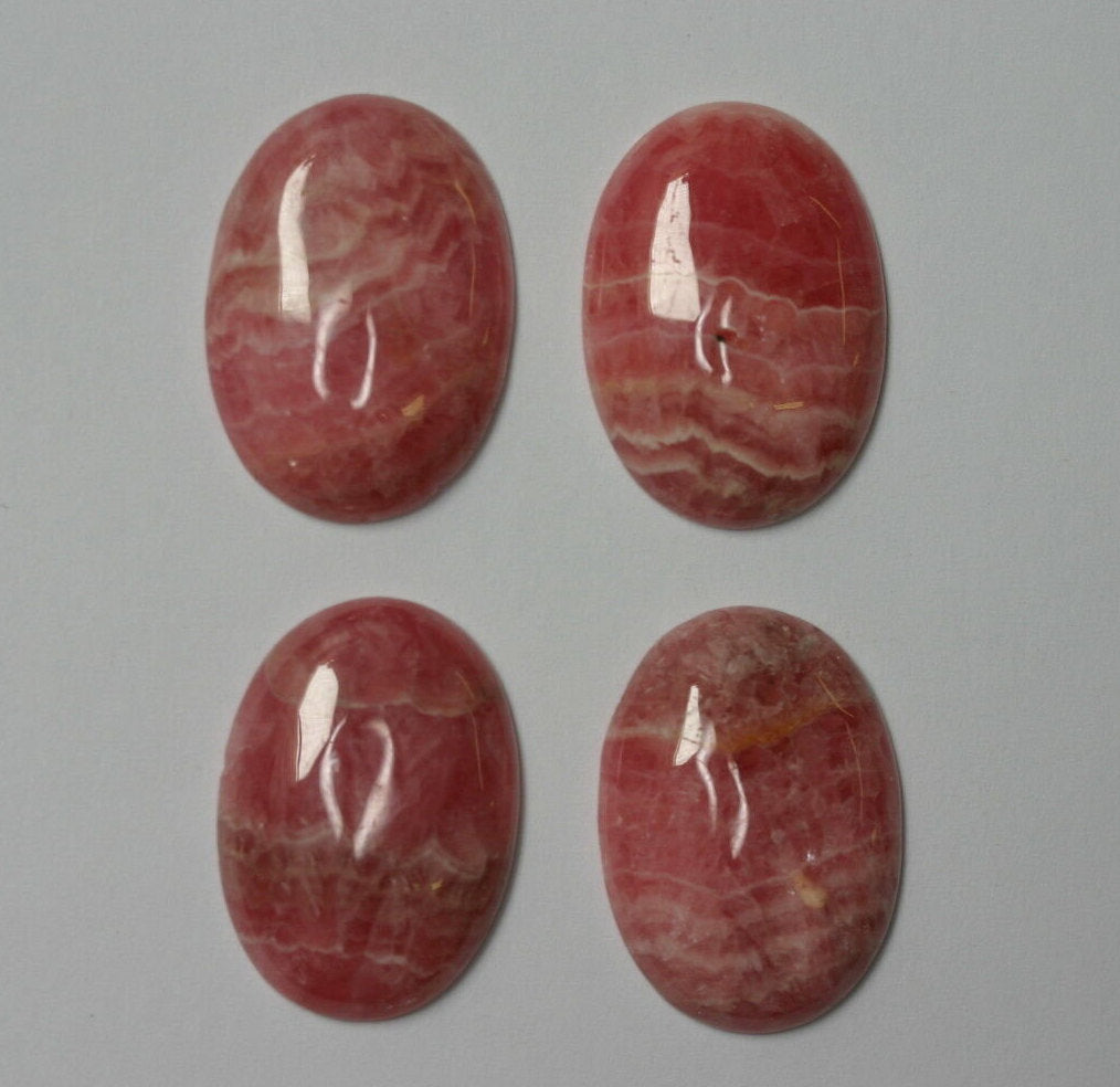 2pcs 10x12mm Natural Rhodochrosite Calibrated Oval Cabochon Cab Gems Gemstones Jewelry