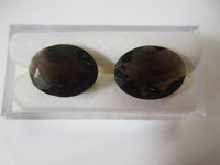 15x20mm Natural Smoky Quartz Oval Faceted Gemstones Gems FREE Gem Jar Jewelry