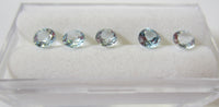 2pcs 8mm Natural Sky Blue Topaz Round Faceted Gemstones Gems FREE Gem Jar Jewelry