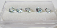 5pcs 3mm Natural Sky Blue Topaz Round Faceted Gemstones Gems FREE Gem Jar Jewelry