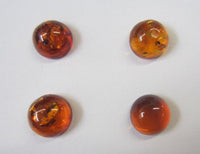 2pcs 5mm Natural Orange Amber Round Cabochon High Quality Gemstones Jewelry
