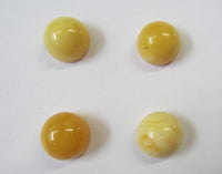 2pcs 7mm Natural Butterscotch Amber Round Cabochon High Quality Gemstones Jewelry