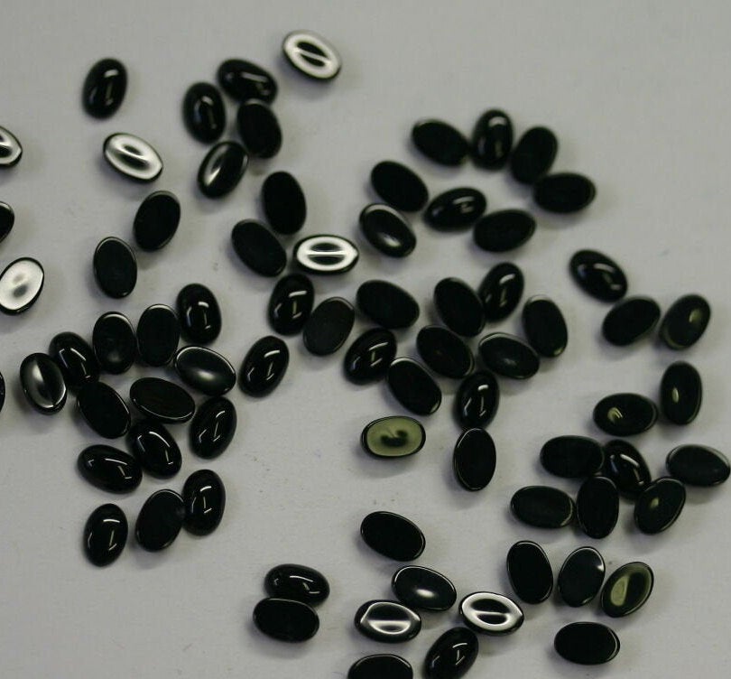 10pcs 7x9mm 9x7mm Black Onyx Calibrated Oval Cabochon Cab Gems Gemstones US SELLER