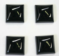 4pcs 14mm Black Onyx Calibrated Square Cabochon Cab Gems Gemstones US SELLER