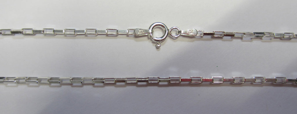 18" 1.7mm Solid 925 Sterling Silver Long Box Chain Necklace Made in Italy Jewelry 80017