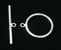 30mm Solid 925 Sterling Silver Ring Bar Toggle Clasp for Bracelet or Necklace Jewelry