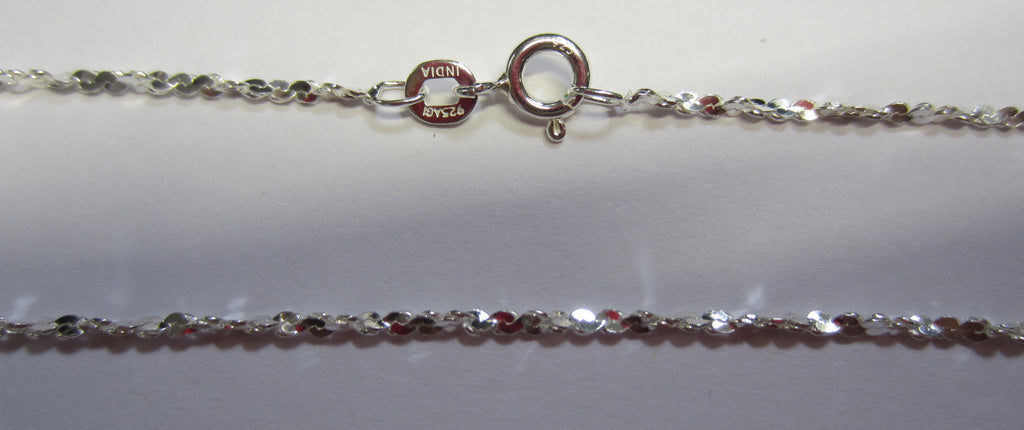 24" 1.5mm Solid .925 Sterling Silver Twist Serp Chain Pendant Chain Necklace 81215