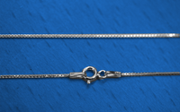 Solid Sterling Silver Italian Made .9mm Box Chain Made in Italy 22" Stamped 925