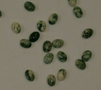 4pcs 6x8mm Natural Tree Agate Calibrated Oval Cabochon Gemstones Cab Jewelry