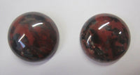 2pcs 20mm Mahogany Obsidian Round High Quality Calibrated Cabochon Gemstones