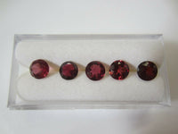 6pcs Natural Red Garnet Round Faceted Gemstones 3mm 4mm 5mm 6mm Gems Jewelry