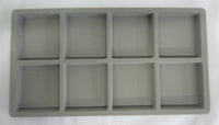 3pcs Grey Flocked Compartment Display Slots Inserts for Jewelry Cases and Trays